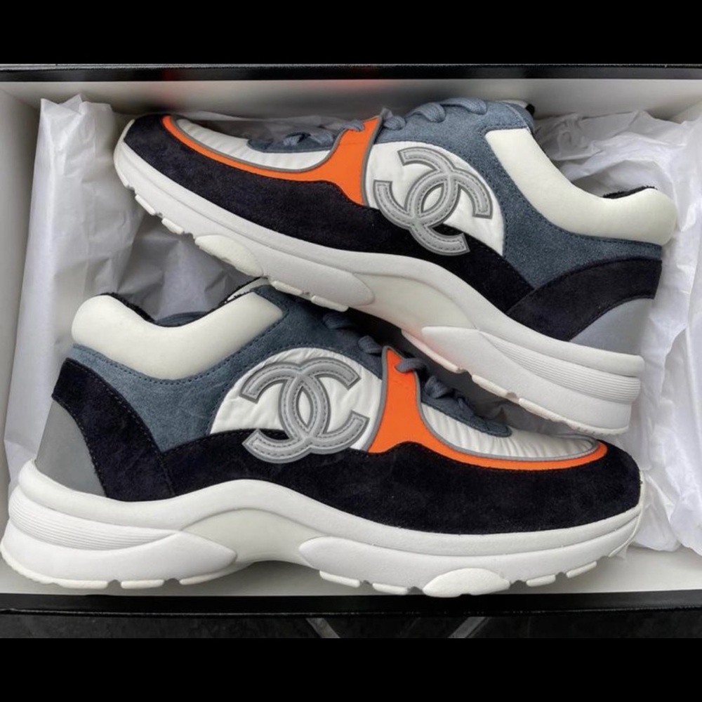 CHANEL - blue, orange, grey and white - 39.5 EU size